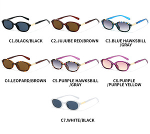 XY5718 ファッションクラシックレトロラウンドフレームシェードUV400カスタムロゴオーバルサングラス<span class=keywords><strong>2026</strong></span>トレンドパープルサングラス男女兼用 - Product Image 6