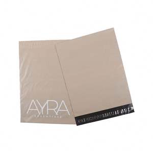 Bolsa de Correo Beige Personalizada Biodegradable con Impresión Serigráfica, MOQ Bajo, Impresión de Sobres de Entrega, Bolsa de Envío Exprés - Product Image 1