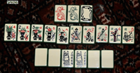 Clásico Juego de Mahjong Americano de 160 Fichas con Borde Verde, Acrílico Color Marfil, Dragón de las Cuatro Estaciones, Joker, para Noches de Juego Familiares y Festivos