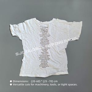 Paños de Limpieza de Algodón Reciclado de Grado Industrial, Paños de Limpieza Blancos Impresos Ecológicos al por Mayor - Product Image 3