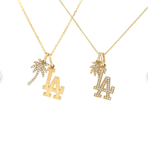 Délicat <span class=keywords><strong>LA</strong></span> palmier pendentif collier <span class=keywords><strong>boho</strong></span> plage bijoux <span class=keywords><strong>LA</strong></span> sport amant collier cadeau d'anniversaire mode populaire - Product Image 2