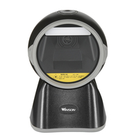 Escáner de Código de Barras 2D con Cable, Escáner de Código de Barras de Escritorio, Negro, USB, CCD, Estándar, Código 1D/2D
