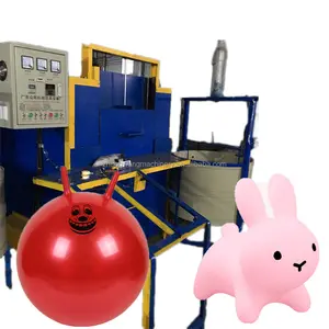 PVC toy soft toy making in China squeezing bath animal toy roto moulding machine oven