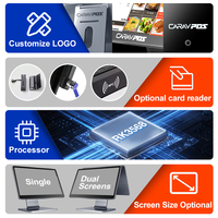 Fabricante Confiable de Hardware para Puntos de Venta, Terminal de Punto de Venta de 15.6 Pulgadas Ultra Delgado, Solo 10 mm de Grosor, Precio Competitivo, Sistema POS Android