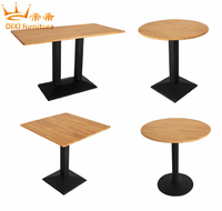 Grosir Pabrik kayu Solid Modern meja makan kursi Set Hotel kafe restoran kursi meja