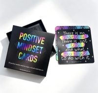 Tarjetas de Afirmación de Bienestar con Lámina Dorada Premium, para Práctica Diaria, Crecimiento Personal, Autocuidado y Juego Emocional, Personalizadas al por Mayor
