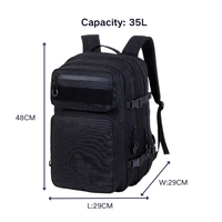 Sac à dos tactique de sport avec système MOLLE - Imperméable en polyester 900D, durable et léger pour la salle de sport, les activités de plein air et l'usage quotidien, avec compartiment pour ordinateur portable
