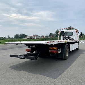 FAW 8 Ton 10 Ton <b>Flatbed</b> Wrecker <b>Truck</b> 4x2 Slidebed Tow <b>Truck</b> with Winch and Wheel Lift - Product Image 4