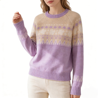 Pull en cachemire d'hiver avec motif épais, chaud et doux, pull en cachemire pour femmes