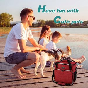 Free sample Pet Travel <b>Carrier</b> with Flexible Height for Cats and <b>Dogs</b> | Soft Sided Pet <b>Carrier</b> <b>Bag</b> with Safety Clips - Product Image 5