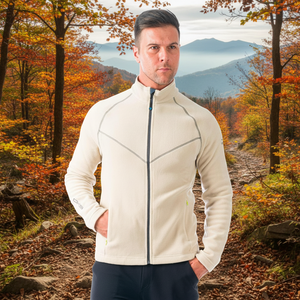 TIVO pile Polartec da uomo leggero antivento impermeabile abbigliamento Casual da esterno con colletto con cappuccio con chiusura a cerniera autunno - Product Image 3
