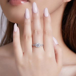 Venta al por mayor Lab Grown Diamond Ladies Ring Joyería fina 925 Sterling Silver <span class=keywords><strong>Women</strong></span> Luxury Moissanite Wedding Finger Ring - Product Image 3