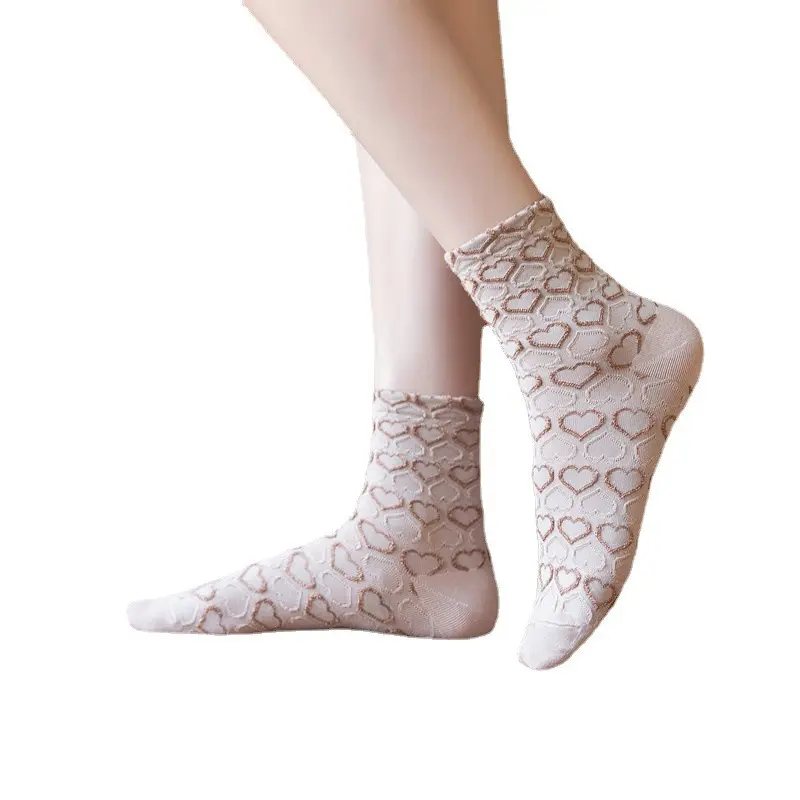 2021 Women's autumn cozy warm super soft vintage floral girls ins lady tube socks