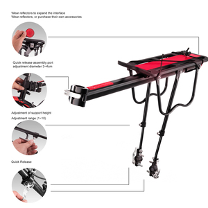 全快速释放MTB/公路自行车行李架铝制自行车托架山地后部 - Product Image 5