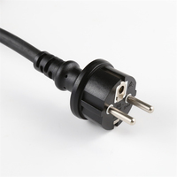 Prix usine Europe cordon d'alimentation 16A 250V étanche IP44 droite 3 fils prise EU unité d'alimentation avec 2m ou 5m de longueur de câble
