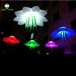 Installation d'art floral géante gonflable à LED pour les présentoirs d'atrium <span class=keywords><strong>de</strong></span> centre commercial et la décoration <span class=keywords><strong>de</strong></span> festivals commerciaux - Product Image 1
