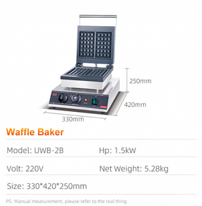 Plancha Eléctrica Comercial de Acero Inoxidable para Waffles/Paninis con Temporizador de 5 Minutos y 1 Año de Garantía para Uso Doméstico - Product Image 3