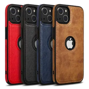 New Premium Luxury Handmade Stitching Vintage PU Leather Cover Mobile Phone Case For iPhone 15 14 13 Pro Max 15 Plus