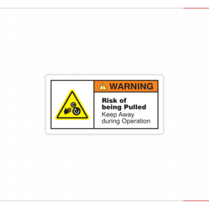 Advertencia de Riesgo de Ser Arrastrado, Señal de Seguridad, Adhesivo de Peligro de Piezas Giratorias para Máquinas Industriales - Product Image 2