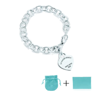 Venta Directa de Fábrica de Regalos Originales TIF de Alta Calidad para Niñas, Joyería de Plata de Ley S925 y Oro, <span class=keywords><strong>Pulsera</strong></span> con Dije de Corazón - Product Image 3