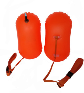 Bouée gonflable à haute visibilité en eau libre d'approvisionnement d'usine bouée de natation de flotteur de remorquage de sac sec d'air de sécurité professionnelle - Product Image 1