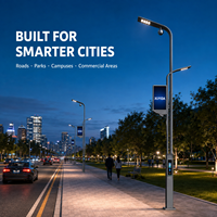 Poste de Alumbrado Público Inteligente XUYIDA, Poste Inteligente 5G Personalizado con Cámara CCTV, Pantalla LED y WiFi para Iluminación Exterior de Ciudades Inteligentes