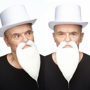 Fantasia autoadesiva filosofo barba finta viso capelli lunghi Costume da festa - Product Image 2