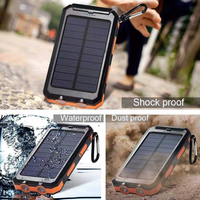 Batterie solaire portable Anker 20000mAh, étanche, chargeur solaire extérieur, alimentation solaire d'urgence pour le camping, la randonnée et les voyages