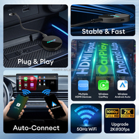 Adaptateur Carlinkit OEM ODM CarPlay filaire vers Android Auto sans fil, boîte multimédia pour voiture, TV AI, HDMI 2K, vidéo CarPlay pour TikTok