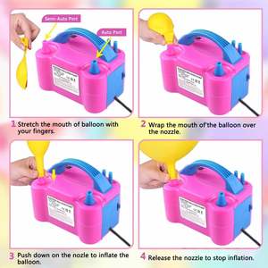 <b>Custom</b> Electric <b>Balloon</b> Pump 600W Dual Nozzle Portable Air Inflator <b>Balloon</b> Blower Pump for Party Decoration Supplies - Product Image 3