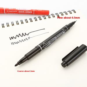 Pointe en plastique marqueur stylo Liner 24 couleurs ensemble huile et <span class=keywords><strong>alcool</strong></span> à base d'encre épaisse et fine - Product Image 3