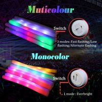 Logo personnalisé Mini Bâton Mousse RGB LED Bâtons Lumineux Mariage Date-Thème Blanc Promotionnel Cadeaux d'Affaires et Durable