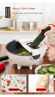 Hướng Dẫn Sử Dụng Xoay Vắt Đa Chức Năng Peeler Cutter Rau Trái Cây Chopper Slicer Chipper Shredder Với Cống Giỏ Cho Nhà Bếp