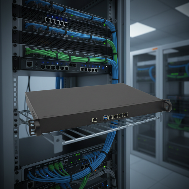 1U Rackmount Firewall Appliance Intel N100 4 Port 2.5G LAN I226-V PfSense OPNsense Soft Router for IoT Gateway