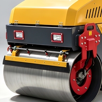 Rouleau compresseur routier combiné entièrement hydraulique DR4000R de 4 tonnes, tambour avant en acier, roues arrière en caoutchouc, moteur diesel 49 CV, compacteur d'asphalte