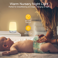 Lampe de chevet 3D à intensité variable, batterie 1200 mAh, 7 couleurs rvb changeantes, LED portables pour chambre de bébé
