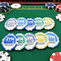 Jetons de poker haute densité 14G fabriqués en Chine, logo personnalisé, 39 mm, jetons de poker de casino de qualité supérieure
