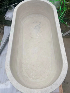 Baignoire autoportante en travertin beige naturel, design moderne <span class=keywords><strong>et</strong></span> minimaliste, pour salles de bain - Product Image 4