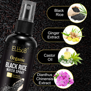 ELbbuB Castor Oil Ginger <strong>Organic</strong> Fermented 120ml Black Rice Water Biotin <strong>Spray</strong> Natural <strong>Hair</strong> Growth Serum for Woman - Product Image 2