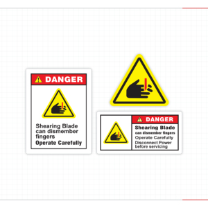 Hand Injury Warning Safety <b>Sticker</b> for Industrial <b>Machines</b> Manufacturing Equipment Workshops and Factory Safety Areas - Product Image 5