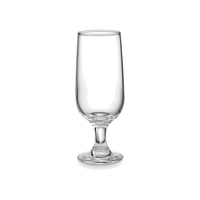 Verre à jus cristallin de qualité supérieure 350 ml (11,8 oz) - Verres à pied en verre blanc de haute qualité pour café et restaurant, impression de logo en gros
