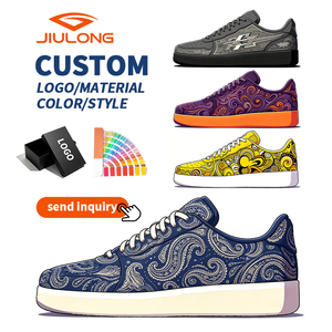 Chaussures de sport personnalisées pour hommes OEM ODM LOGO, style décontracté, blanc et noir, chaussures de skate personnalisées - Product Image 1