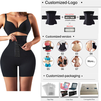 Fajas personalizadas de cintura alta de bambú para mujer con logotipo, moldeador de cuerpo, control de barriga, bragas de realce de glúteos