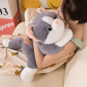 Peluche all'ingrosso a forma di gatto sdraiato, creativo e morbido, con imbottitura in cotone PP - Product Image 6