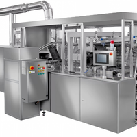 Ligne de production de gaufres pour boulangerie, avec moule amovible et nettoyage à l'eau, pour une entretien quotidien rapide et facile