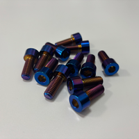 Applicable aux modèles Surron/Yozma In10, boulons hexagonaux à tête cylindrique en alliage de titane TC4 (Ti-6Al-4V) M5/M6/M8 spécialement modifiés