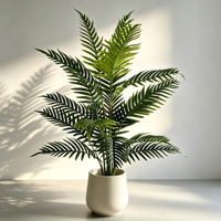 Palmier artificiel durable de 120 cm, feuilles de palmier artificielles, plante artificielle, faux bonsaï pour la décoration de hall d'hôtel, centre commercial, usage commercial