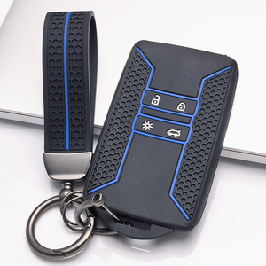 Funda para llavero de <span class=keywords><strong>Renault</strong></span> Duster Laguna Zoe Koleos Kadjar Captur Fluence Latitude con llavero, accesorio para motocicleta, uso diario - Product Image 3