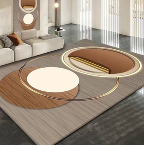 Hiện đại 3D in Polyester thảm kích thước lớn Fluffy rug thiết kế mới cho khách sạn nhà phòng khách khu vực tập thể dục rug Bộ máy làm - Product Image 1