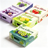 Boîte cadeau personnalisée pour fruits, boîte d'emballage en carton alimentaire avec poignée, carton cadeau de rangement haut de gamme pour la vente au détail et les cadeaux